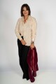 Camisa Plisa Beige