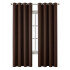 Cortina Blackout 100% Engomada Termica Set 2 Paños Tipo Lino Color Marrón Café