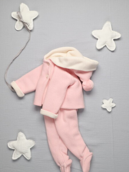 Pelele tejido bebe color rosa Pelele tejido bebe color rosa