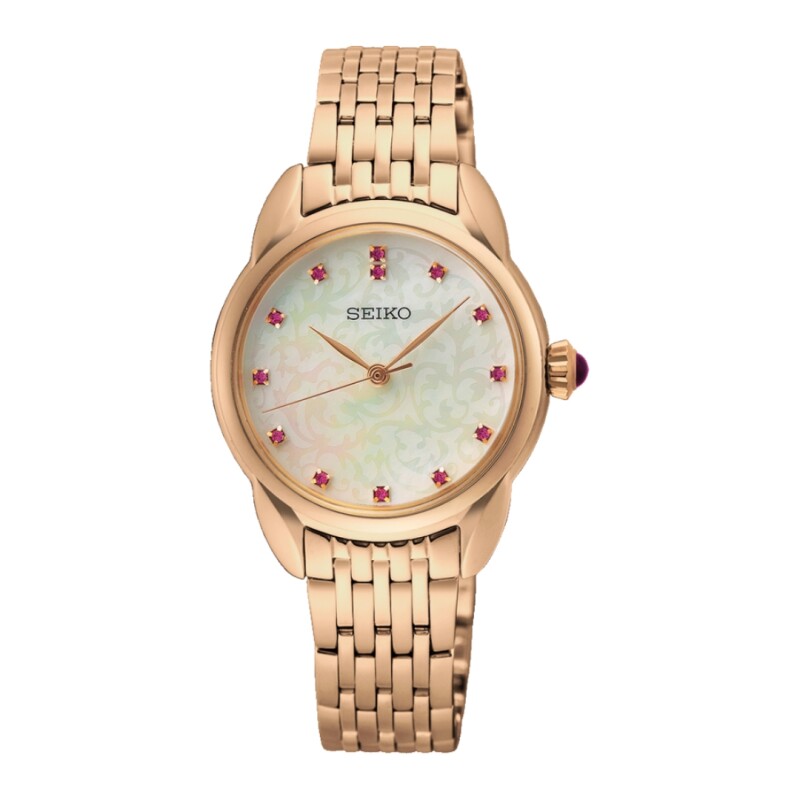 Reloj Seiko SUR564P1 para dama con correa de acero Rosé