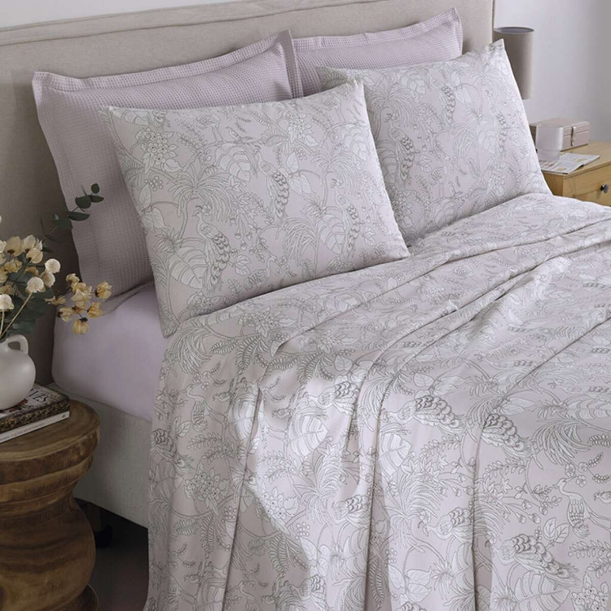 Juego Sábanas Queen Size Dohler 130 Hilos 100% Algodón - Pluma 