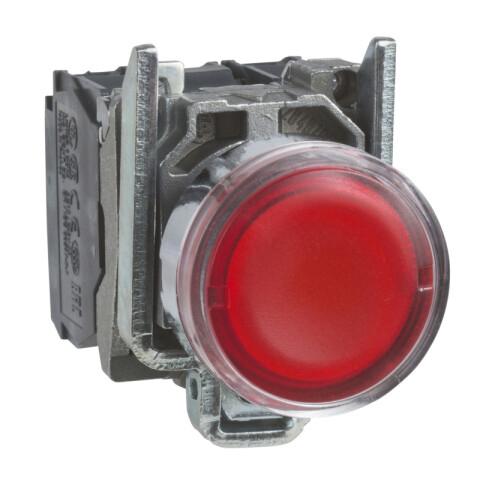 Puls. luminoso rojo 1NA + 1NC ø22mm IP67 240vac TL5303