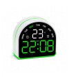 Reloj digital con indicador de temperatura Arco Verde