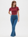 Remera Flored Bordeaux
