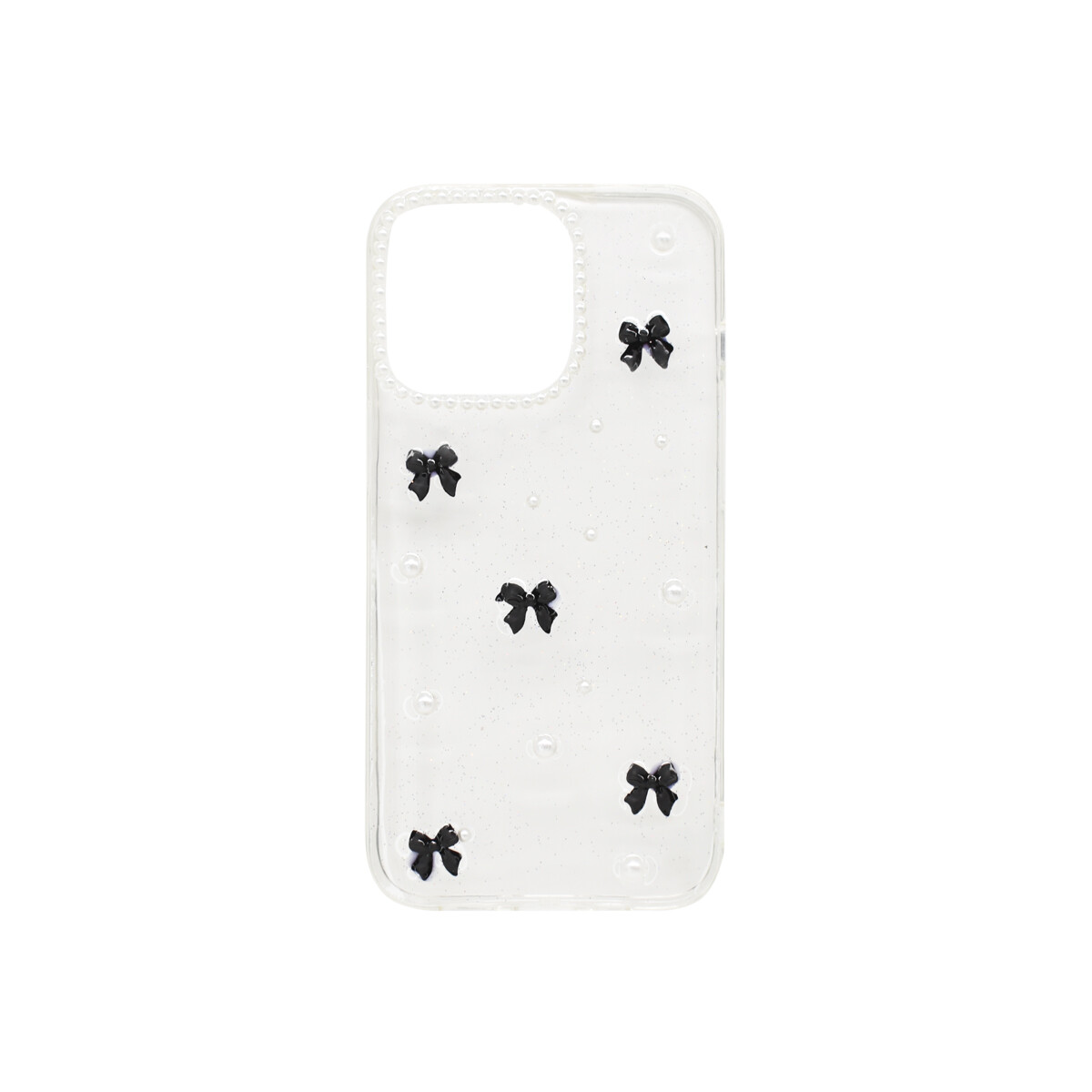 Protector iPhone 13 Pro diseño perlas y moñas 