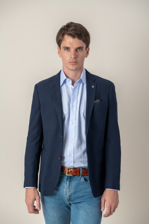 Saco Sport Jersey Azul