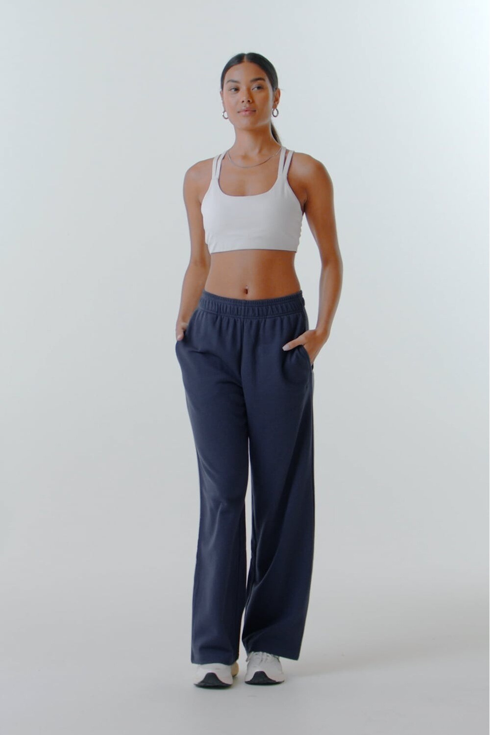 Year Round Terry Wide Leg Sweatpant Classic Grey Heather