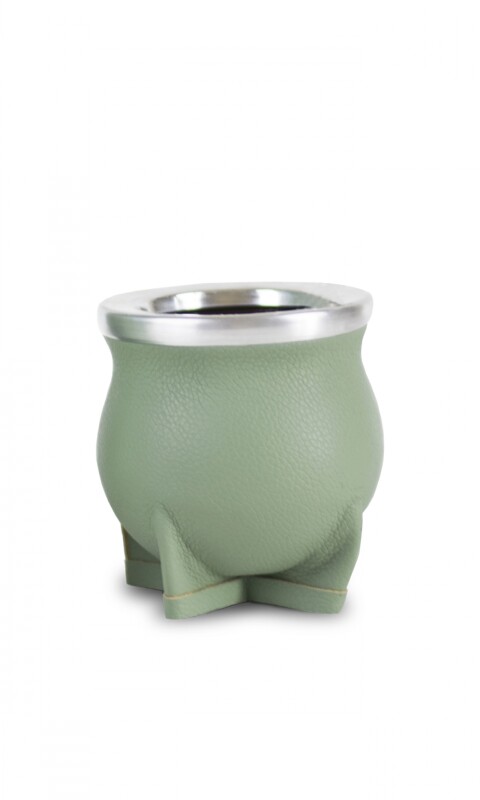 MATE DE CERÁMICA CHICO DELTA MENTA PASTEL GRANEADO FINO