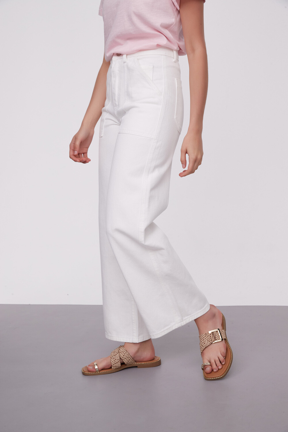 Pantalon Quadrina Marfil / Off White