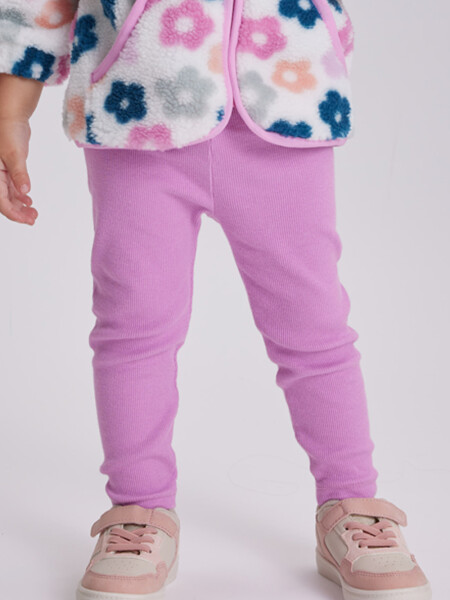 Calza rib estampada Peonia