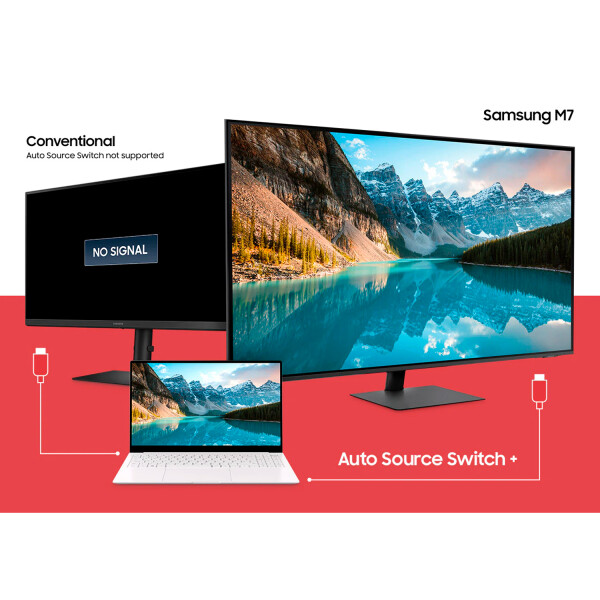 Monitor Inteligente De 43" M7 M70d Uhd (ls43dm702unxgo) MONITOR SAMSUNG SMART M7 43" 4K 60HZ