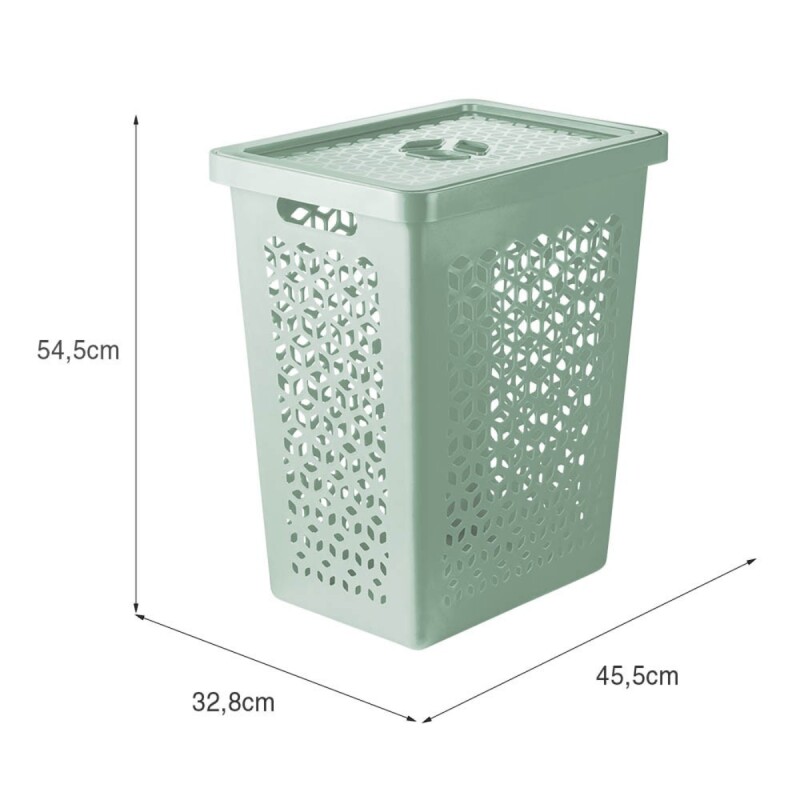 Cesto organizador ropa 55L VERDE AGUA