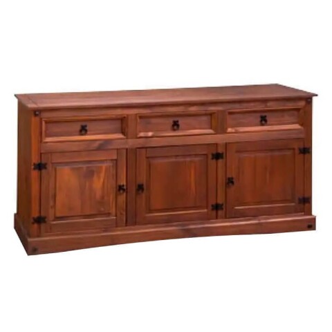 Mueble Aparador Madera Maciza Lustrada 3 Cajones 3 Puertas Mueble Aparador Madera Maciza Lustrada 3 Cajones 3 Puertas
