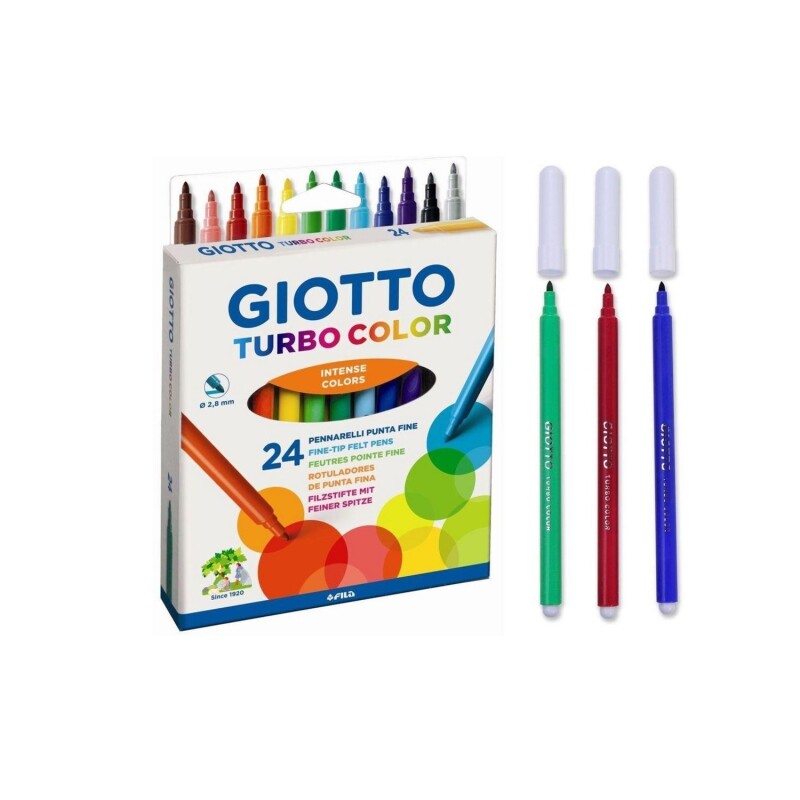 Marcadores Giotto Fino – Set x24 Colores MARCADOR (FINO) GIOTTO COLOR X24 COL
