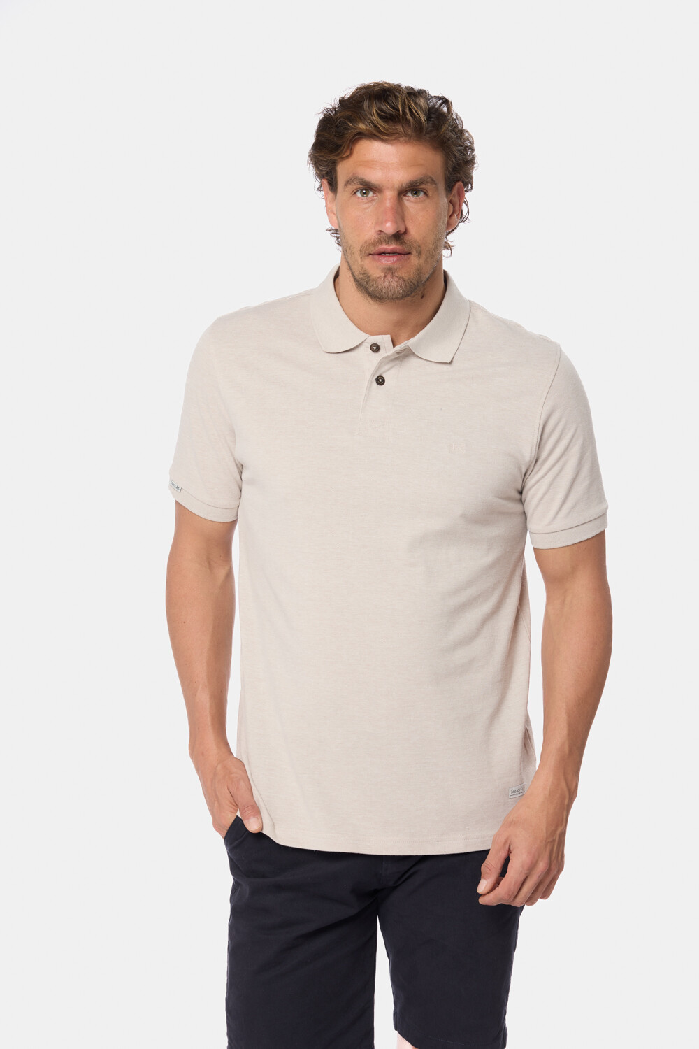REMERA POLO PIQUE LISA Beige
