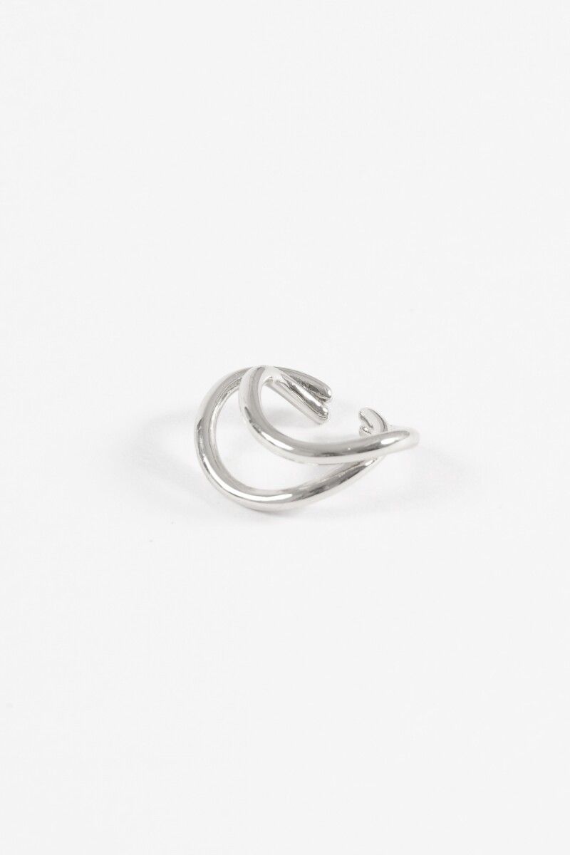 Earcuff wavy plateado
