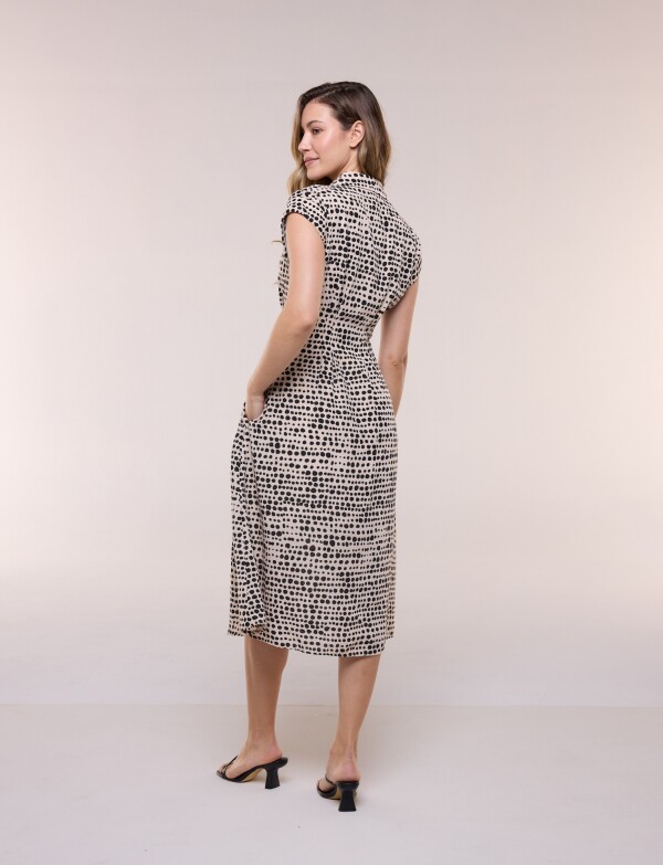 Vestido Lunares BEIGE/MULTI