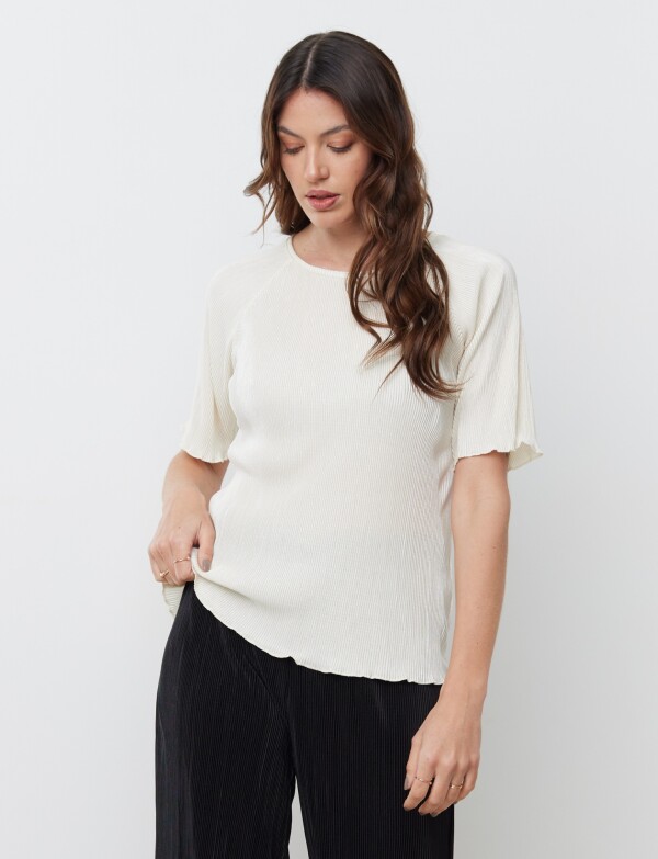 Blusa Plisada BEIGE
