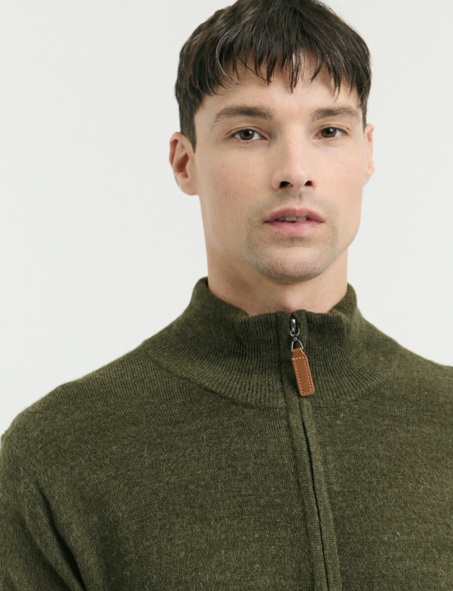 470415 REMERA HARRINGTON LABEL Verde Melange