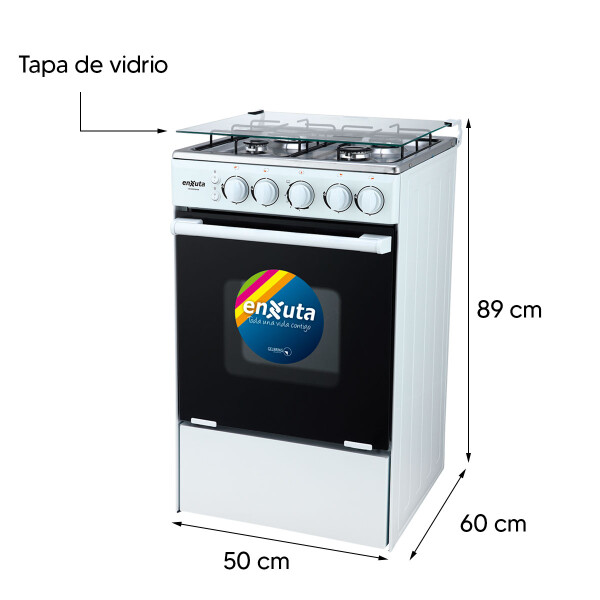 Cocina A Gas Enxuta Cenx9504w COCINA ENXUTA CENX9504W BLANCA AP