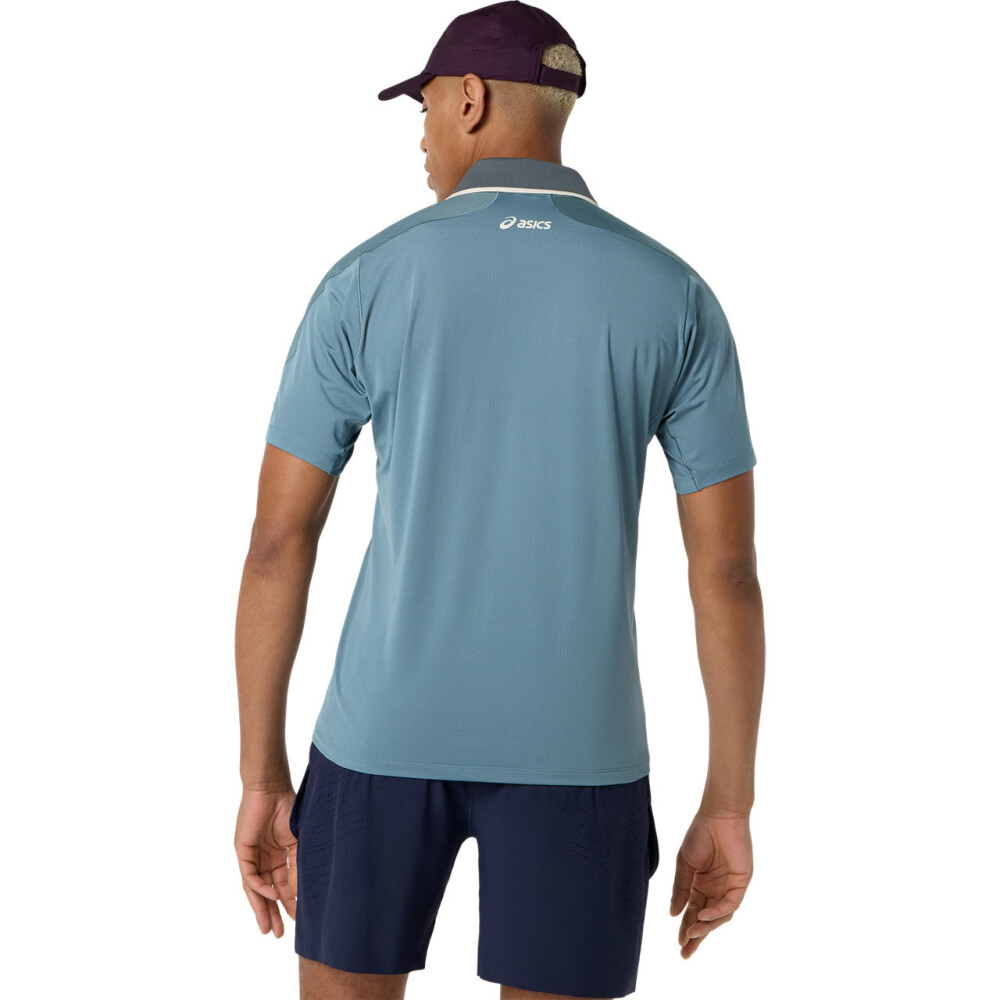Polos Tenis Match Jacquard Polo SS Top Hombre Foggy Teal