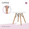 Mesa Eames circular en madera 80cm Mesa Eames circular en madera 80cm