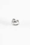 Anillo machacado plateado