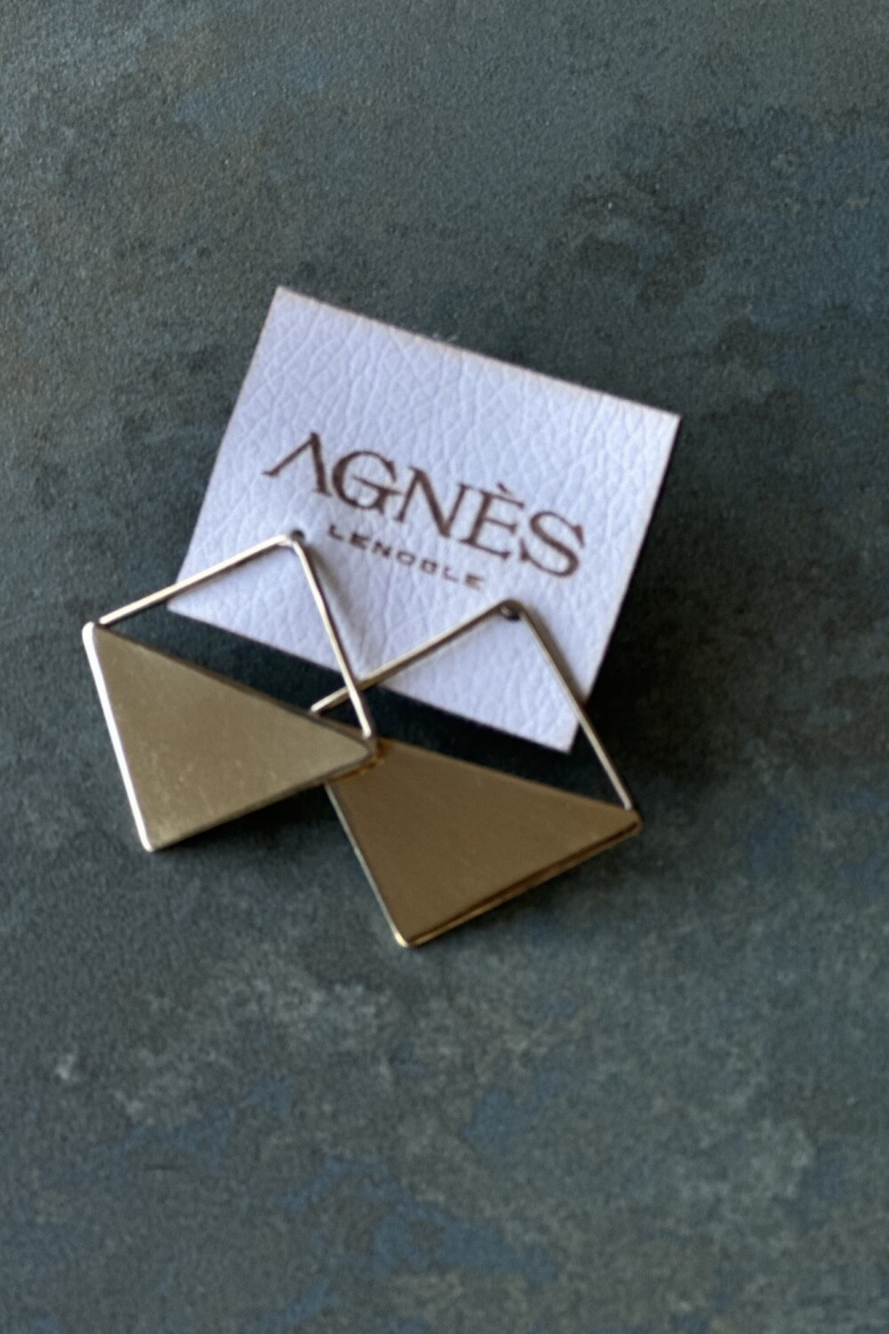 Medio Rombo Earrings Mini Bronce