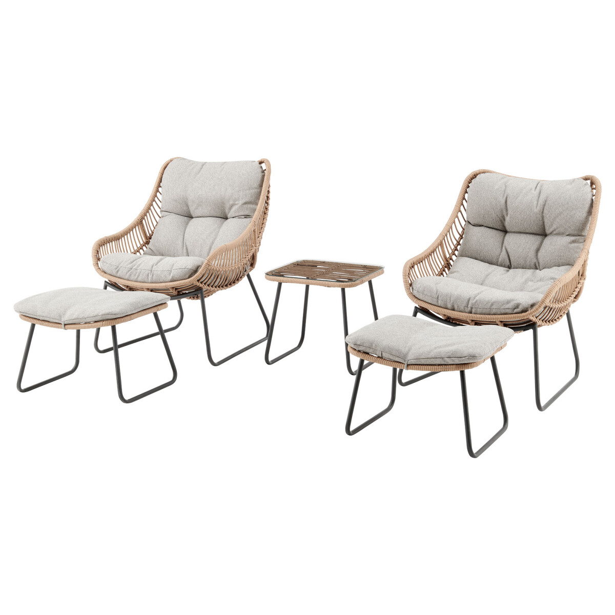 SET DE EXTERIOR - RATTAN-SINTETICO-Y-ACERO NATURAL-BEIGE MALDIVA 