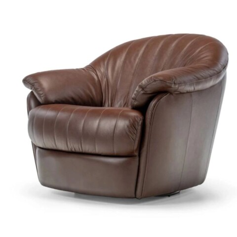 BUTACA GIRATORIA 100% CUERO - PARIS - CARAMELO ROBLES Butaca Giratoria 100% Cuero - Paris - Caramelo Robles