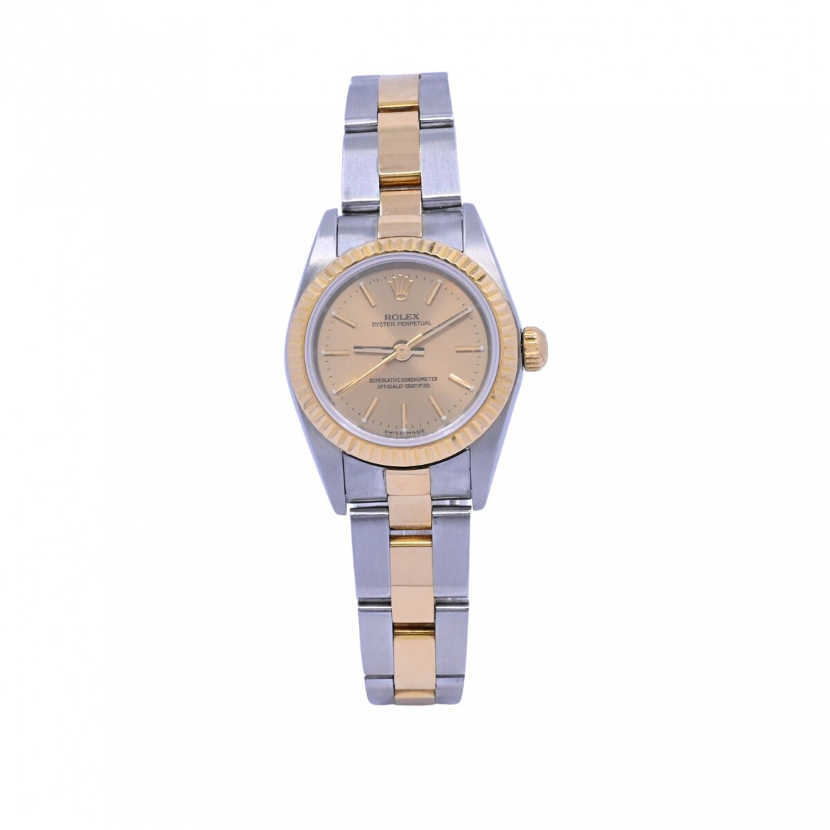 Rolex dama Oyster perpetual 76193 acero y oro 24 mm. año 2000 