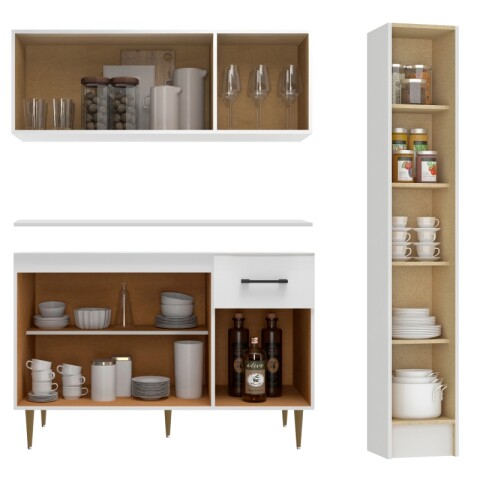 Kit de Cocina o Lavadero Bajo Mesada con Tapa Mueble Aéreo y Multiuso Panelero de 1 Puerta Kit de Cocina o Lavadero Bajo Mesada con Tapa Mueble Aéreo y Multiuso Panelero de 1 Puerta