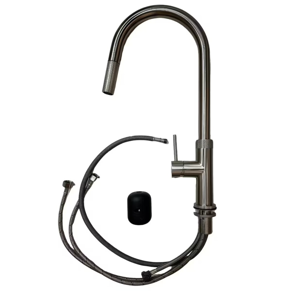 Grifería de Cocina Monocomando de mesada Virtus Curvo Extensible Satinado Grifería De Cocina Monocomando De Mesada Virtus Curvo Extensible Satinado