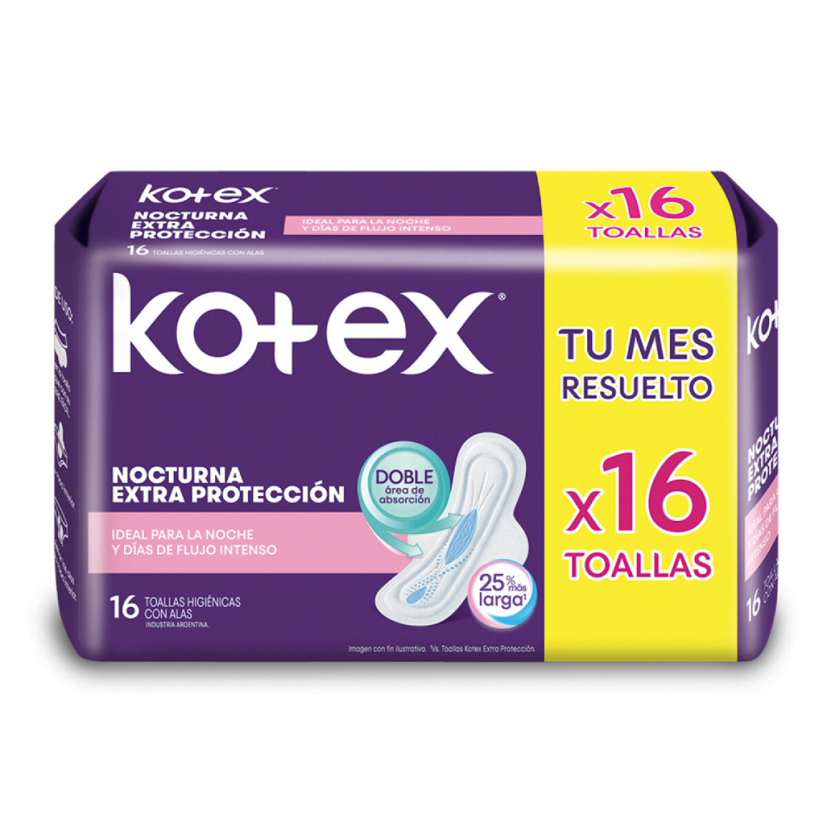 Kotex Nocturna Con Alas x 16 