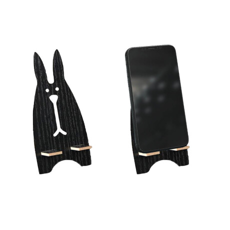 Estante Organizador Madera Para Marcadores y Celular Negro