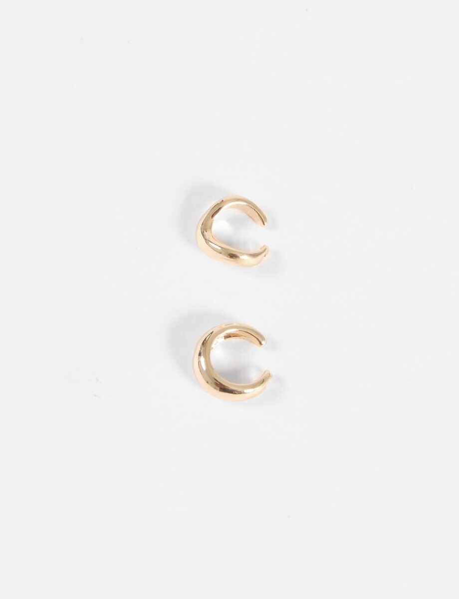 Set earcuff doble wavy - dorado 