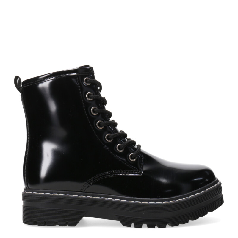 Bota de Niña MINI Miss Carol LEAVEN acordonada Negro (Charol)