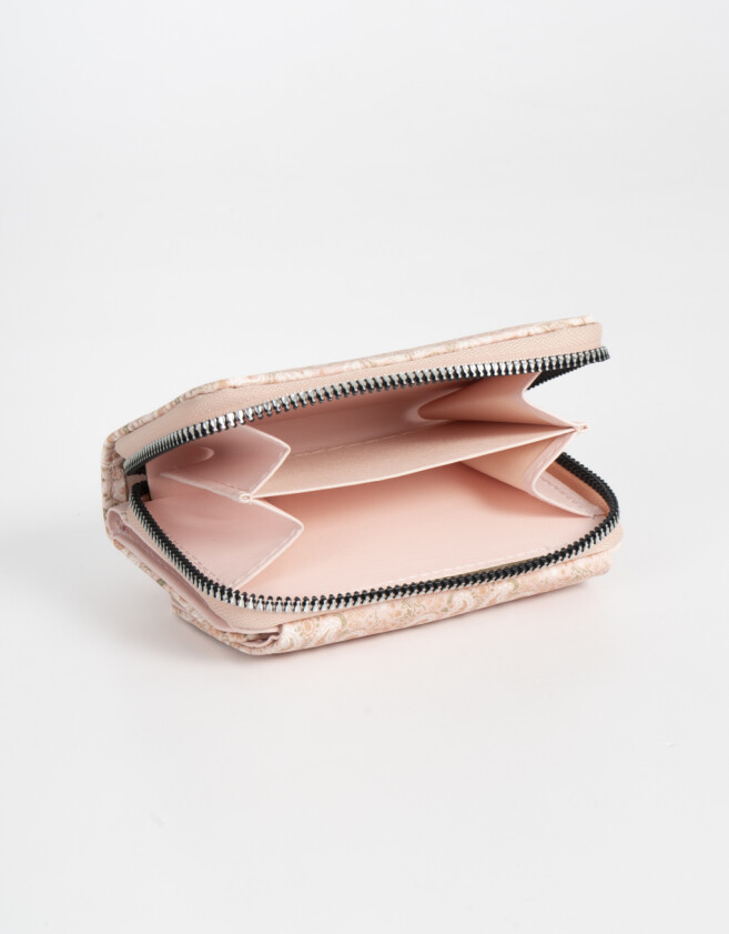 Billetera Billetera Cuerina Paisley - Rosa Viejo