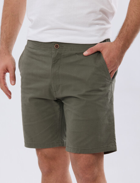 BERMUDA CON CINTURA ELASTIZADA Verde