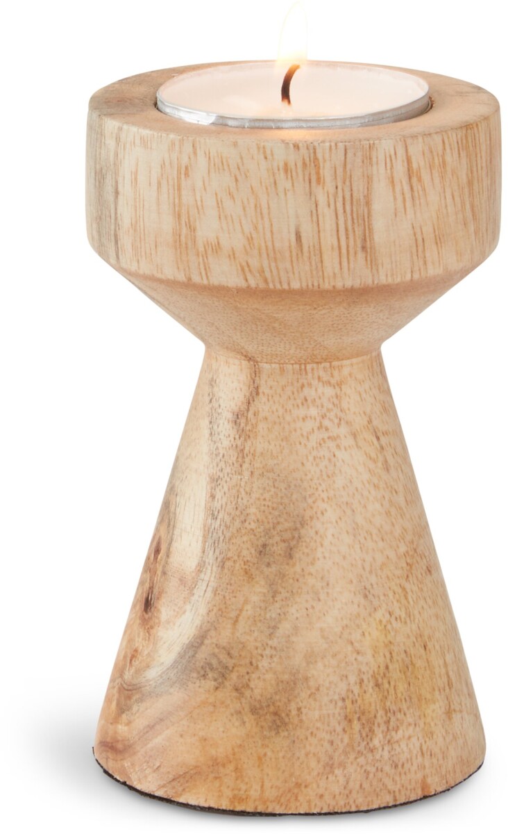 Portavelas JOHAN Ø6xA10cm madera 