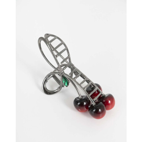 Broche Frutas Plateado Hematite