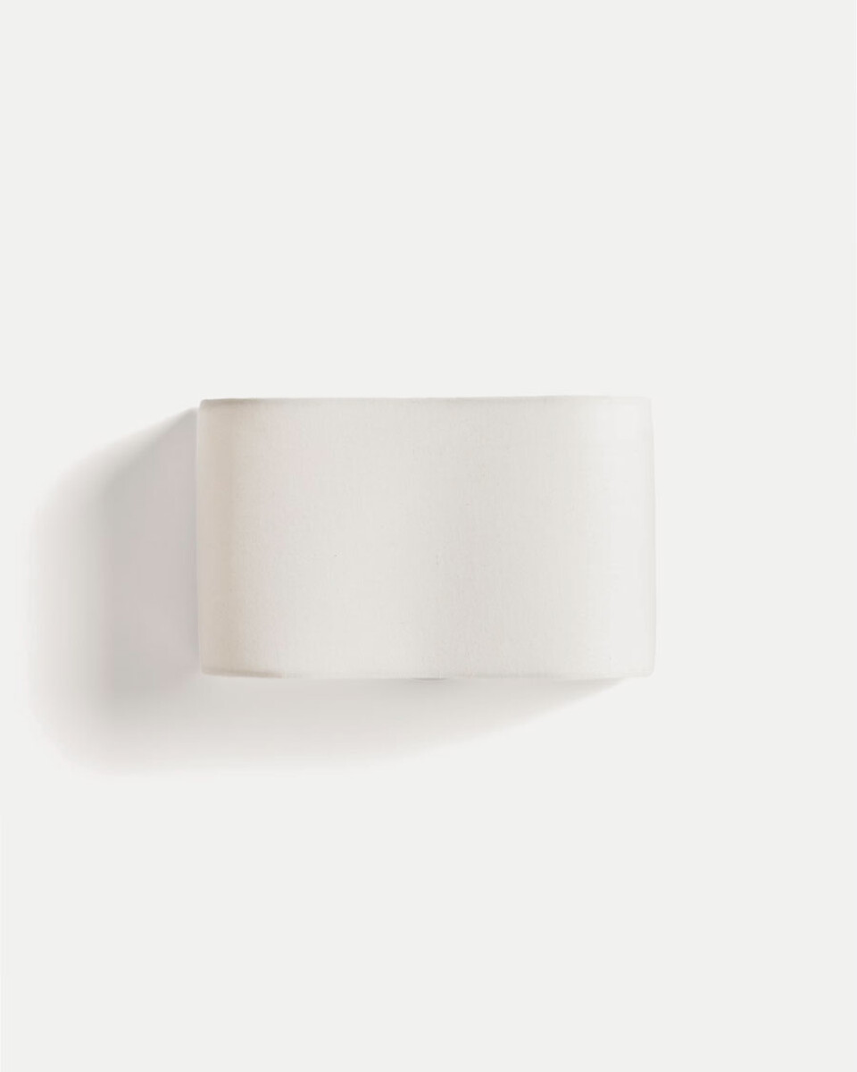 Aplique de pared Lumeni de madera de caucho y lino beige 25 cm 