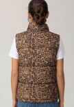 chaleco Print Puffer Marron