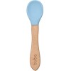 Cuchara de silicona y bambu BUBA celeste
