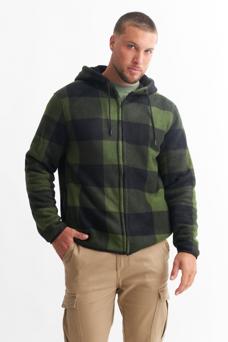 Campera a cuadros - Verde 