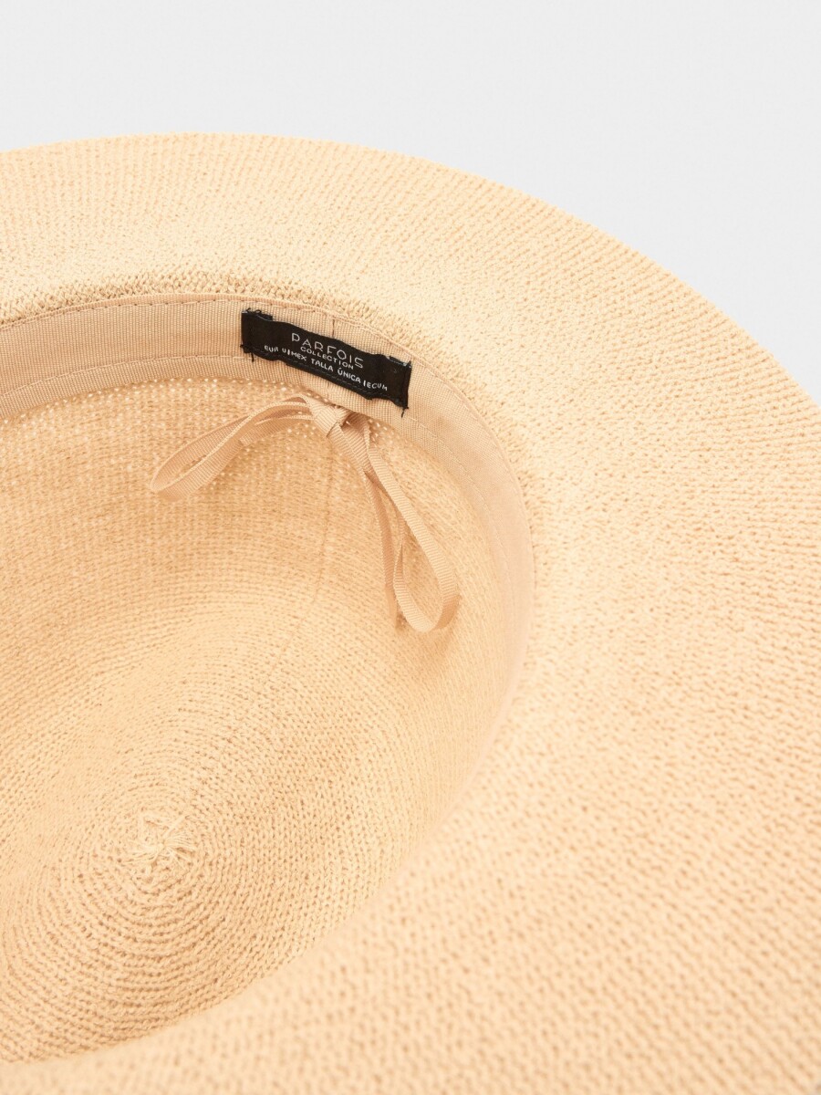 Sombrero De Punto Con Cintos Efecto Piel natural