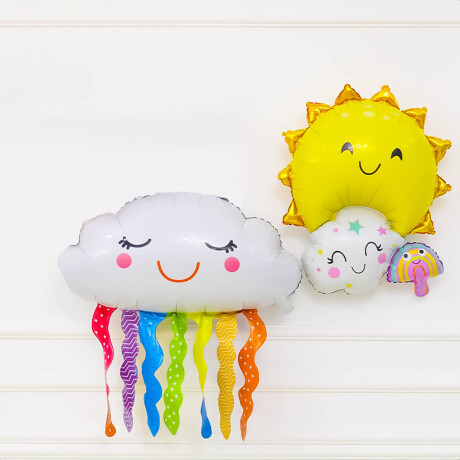 Set Globos Metalicos N10 Nubes / Sol 10 pcs + Cinta Set Globos Metalicos N10 Nubes / Sol 10 pcs + Cinta
