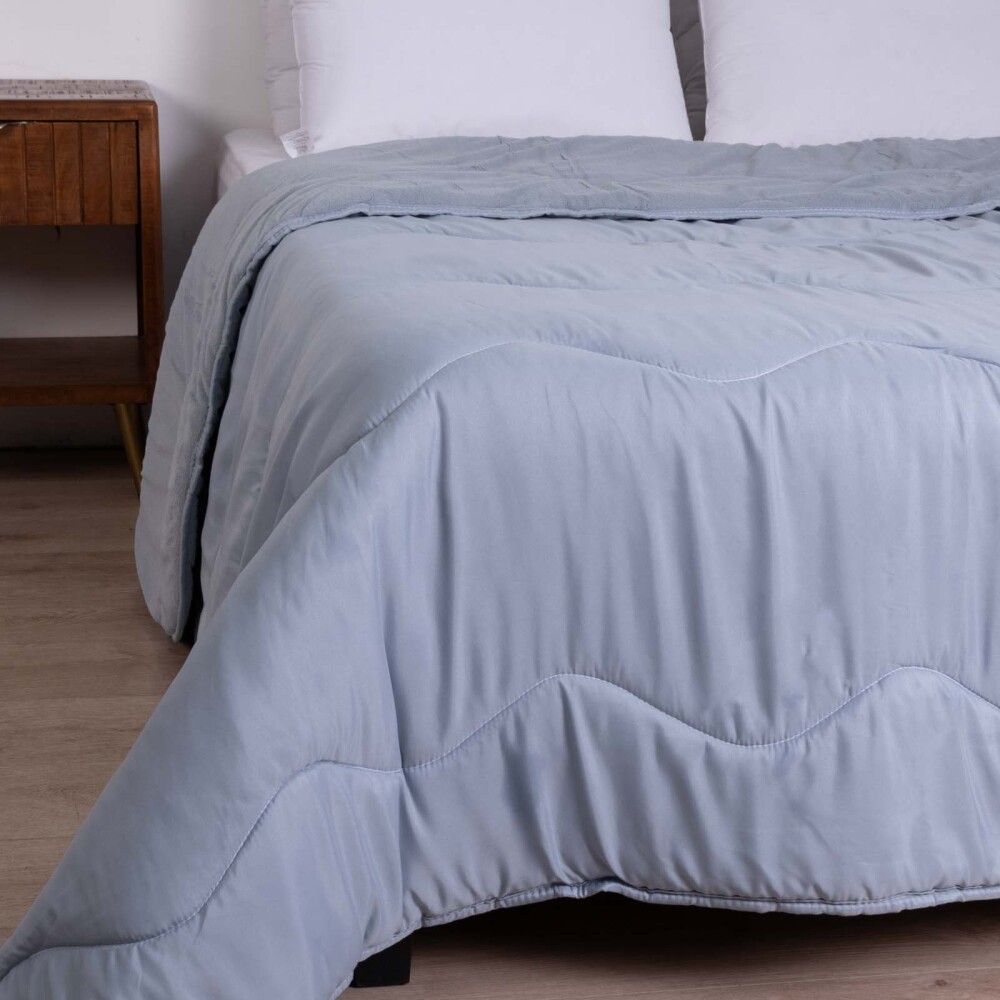 ACOLCHADO 1 PLAZA ALGODON AZUL BLEND COMFORT