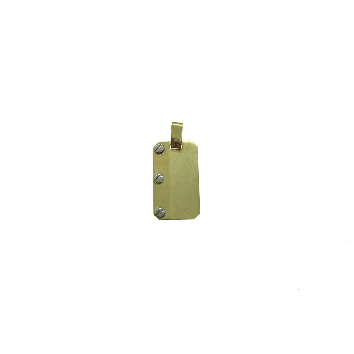 Medalla de oro 18k amarillo 18k "tres tornillos" - incluye grabado 