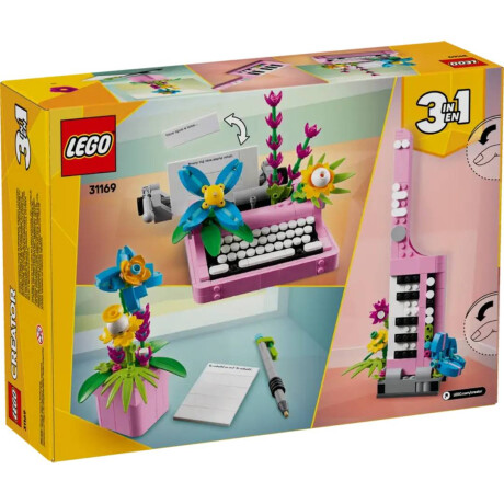 Lego Maquina de escribir con Flores 3 en 1 363 Piezas 8+ Lego Boys
